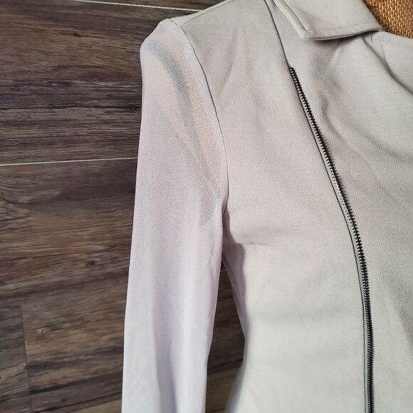 Trac Botique Jacket Multi Style Zip Up Silver Color Mesh Long Sleeves - Picture 8 of 11